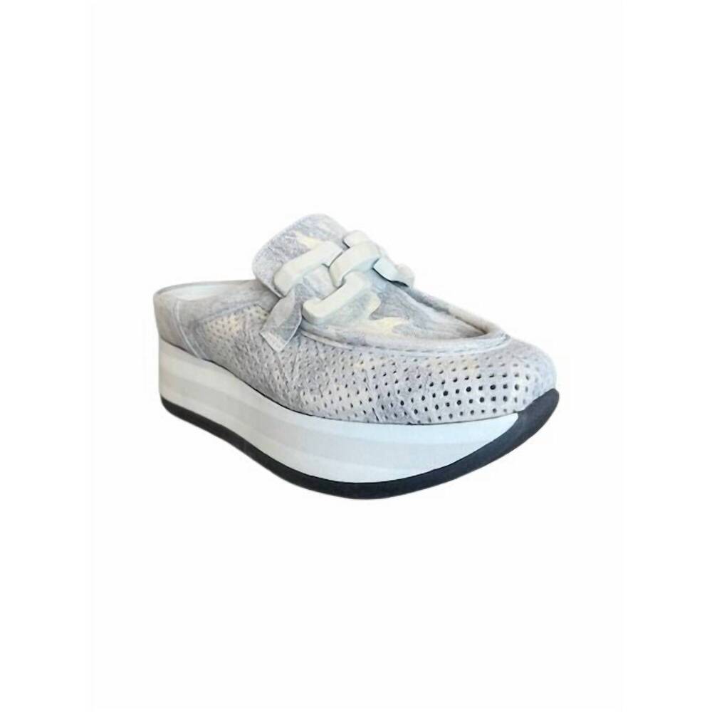 NEW SOFTWAVES women's clio platform shoes in silver